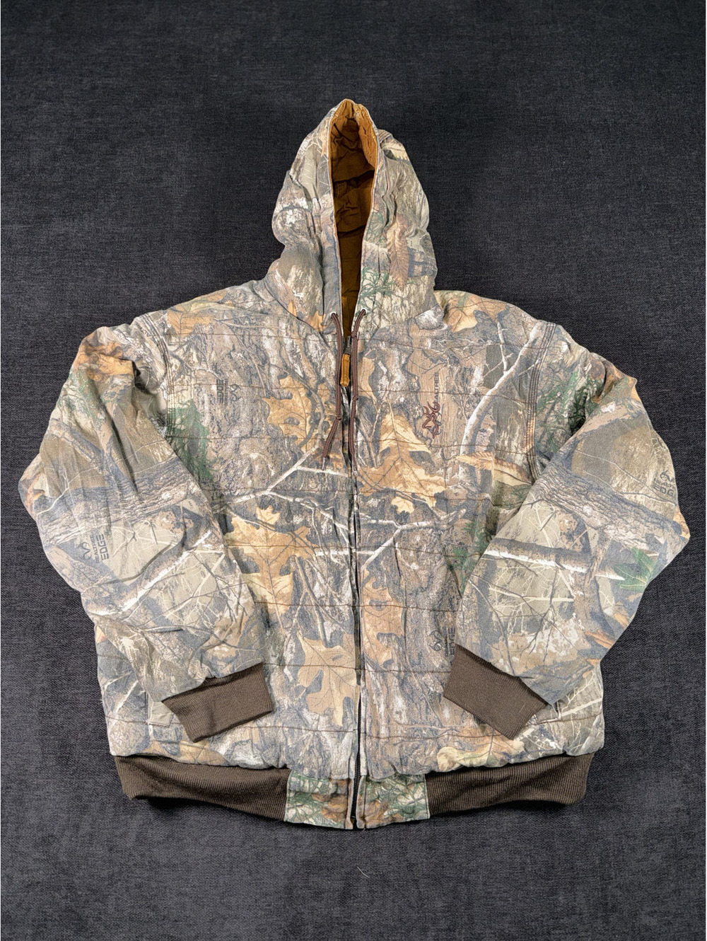 Browning Reversible Men's Medium Camouflage Cotton-Polyester Hooded Jacket
